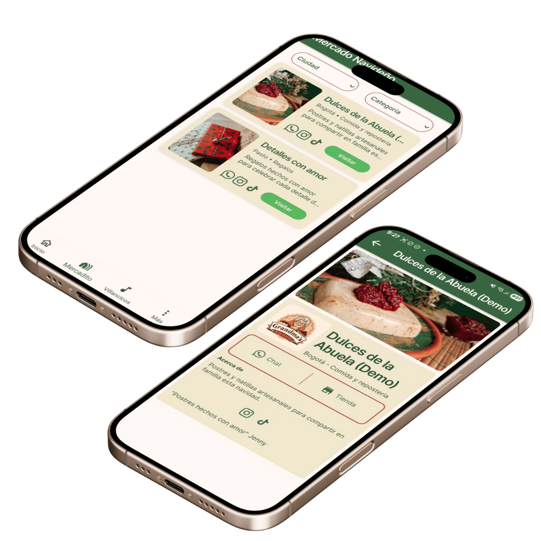 Novena y navidad con mercado navideño digital para Colombia